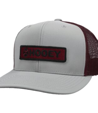 HOOEY “LOCK UP” GREY/MAROON HAT