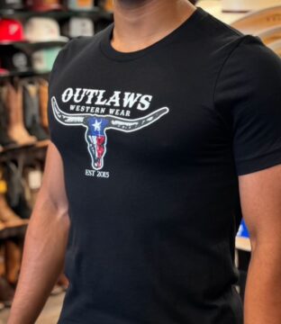 Outlaws Texas Black T-Shirt