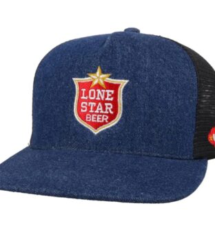 Hooey AMERICAN MADE “LONE STAR” DENIM/BLACK TRUCKER HAT