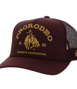 Hooey PRORODEO MAROON HAT W/GOLD LOGO