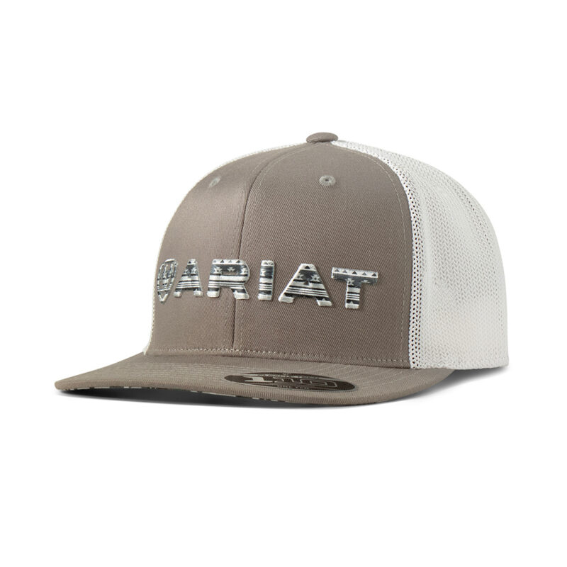 Ariat Flexfit 110 Snap Back Southwestern Print Embroidered Grey A300071006