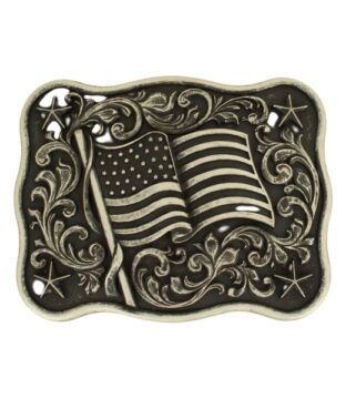 Nocona USA Flag Belt Buckle 37406