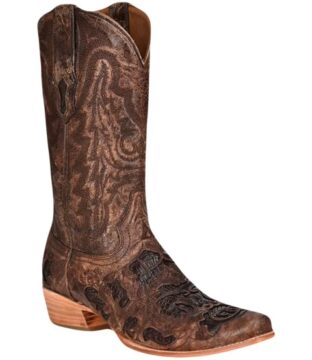 Corral Men’s Chocolate Alligator Inlay