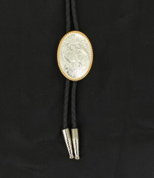 Oval Western Engraved Concho Bolo 22267