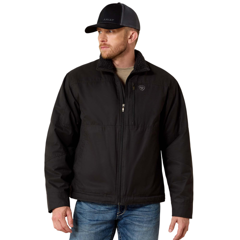 Men's Ariat Grizzly Canvas Black Jacket 10041631