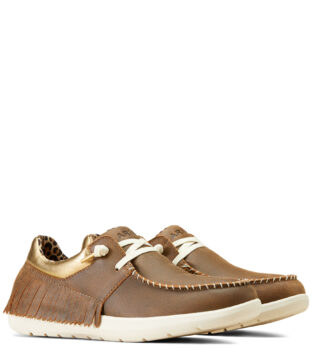 Women’s Fringe Brown Bomber Hilo Shoes