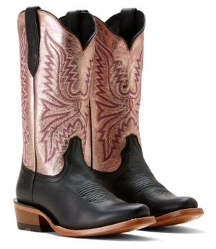 Women’s Ariat Futurity Flash Western Black/Rose Gold Shine Boot