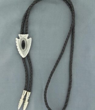 Arrowhead Black Stone Bolo Tie