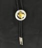 State Texas Round Engraved Bolo Tie