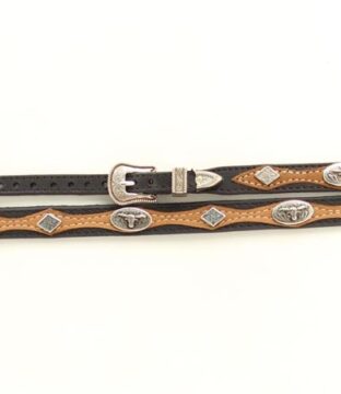 Genuine Leather Longhorn Conchos Hatband