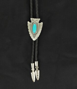 Arrowhead Turquoise Stone Bolo Tie