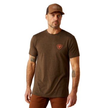 Men’s Ariat Modern Mesa Heather Brown T-Shirt 10054004