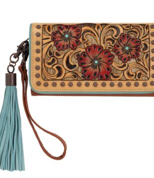 Women’s Ariat Lorelei Clutch Tooled Floral Wallet A770005908