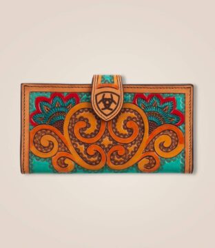 Women’s Ariat Paisley Hand Tooled Hand Painted Wallet A770016408