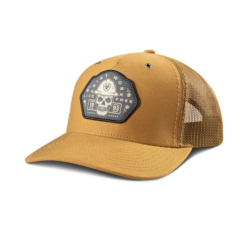 Ariat Work Skull Tan Patch Cap A290001308