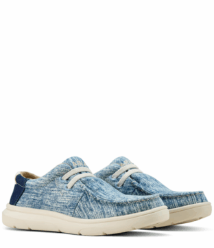 Kids Ariat Unisex Hilo Washed Dark Denim Shoes 10061125
