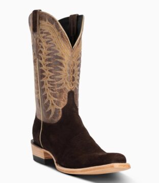 Men’s Resistol Rough Out Chocolate Cutter Toe Cowboy Boots RB0409062CW