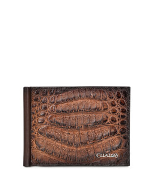 Cuadra Fuscus Belly Caiman Honey Wallet DU462