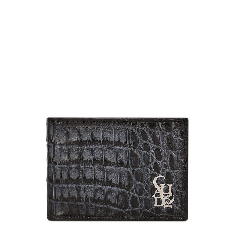 Cuadra Fuscus Lomo Crocodile Blue Bifold Wallet DU545