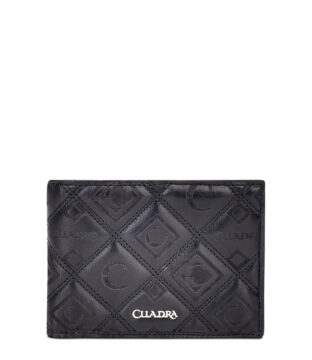 Cuadra Aztec Black Laser & Stitching Leather Wallet DU335