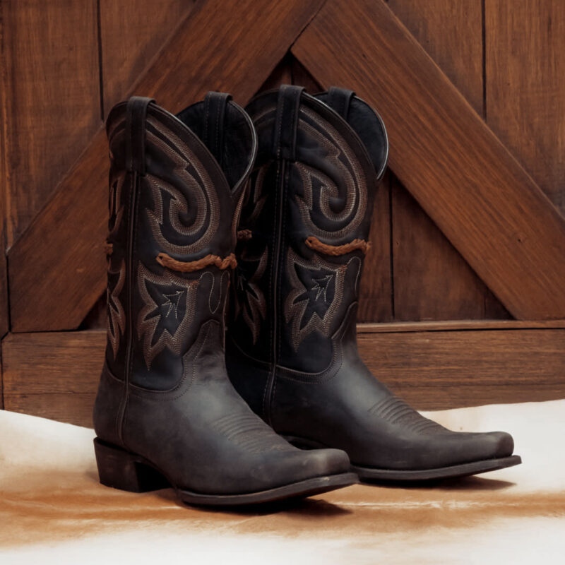 Caborca Men's Brown Narrow Square Toe Cowboy Boot HAB033