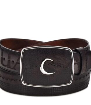 Men’s Cuadra Deer Firenze Black Brown Belt BC237