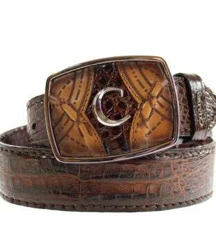 Men’s Cuadra Fuscus Caiman Belly Leather Belt BC352