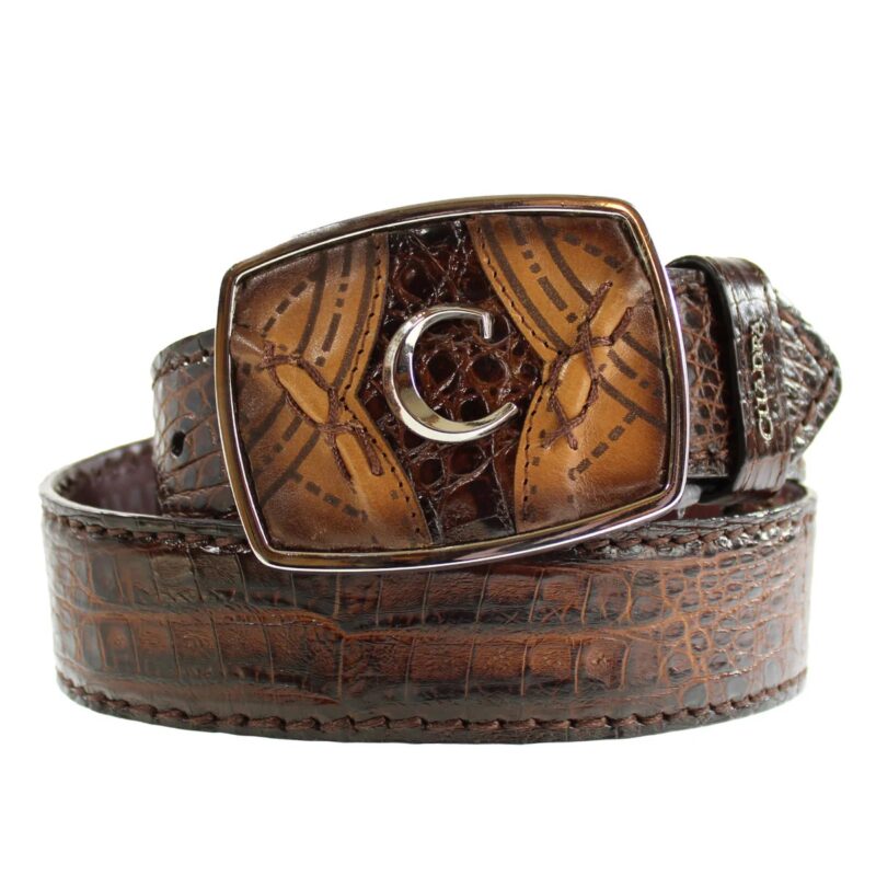 Men's Cuadra Fuscus Caiman Belly Leather Belt BC352