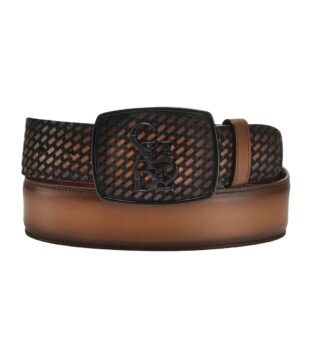 Men’s Cuadra Bovine Honey Brown Western Belt BC343