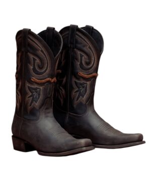 Men’s Caborca Brown Narrow Square Toe Cowboy Boot HAB033
