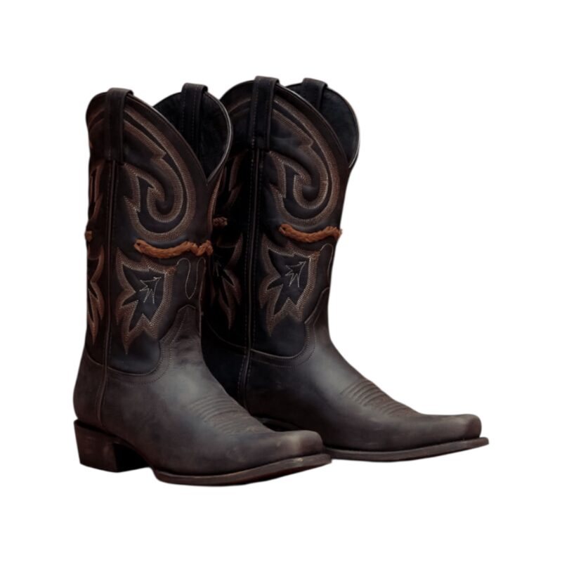 Men's Caborca Brown Narrow Square Toe Cowboy Boot HAB033