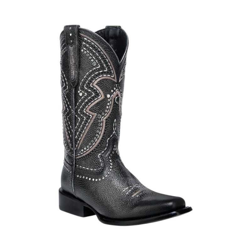 Women's Cuadra Black Bovine Western Square Toe Boots CU991