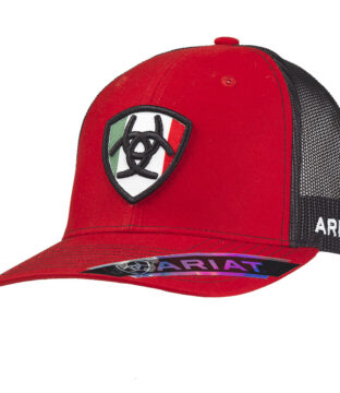 Ariat Mexico Logo Patch Snap Back Red / Black Cap A300011704