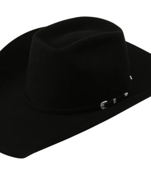 American Hat 7X Lucky Black Felt Cowboy Hat 4 1/4″ Brim