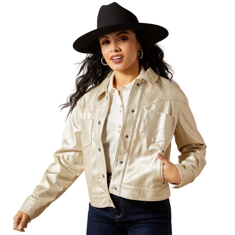 Women's Ariat Gold Metallic Cropped Jacket 10065994