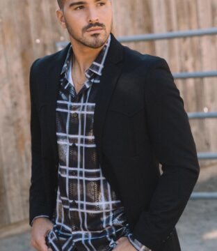 Men’s Platini Black Western Sport Coat BLW10525