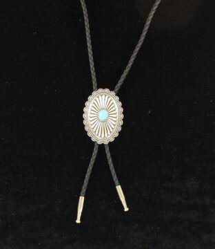 Western Turquoise Sunburst Bolo Tie 22107