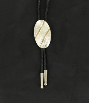 Western Diagonal Stripe Bolo Tie C10852
