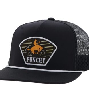 Hooey Punchy Cavvy Hat Black/White Snap Back 5034T-BK