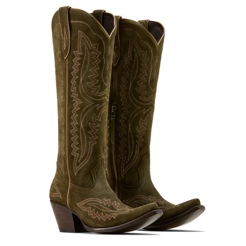 Women's Casanova Soft Olive Suede Western Boot 10074323